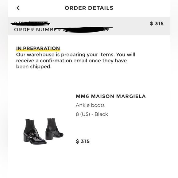 MM6 Maison Margiela Leather Ankle Chelsea Boots Black Women’s, IT38/US 8